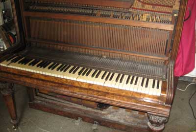 Complete overhaul of rodent damaged Collard and Collard Upright Piano